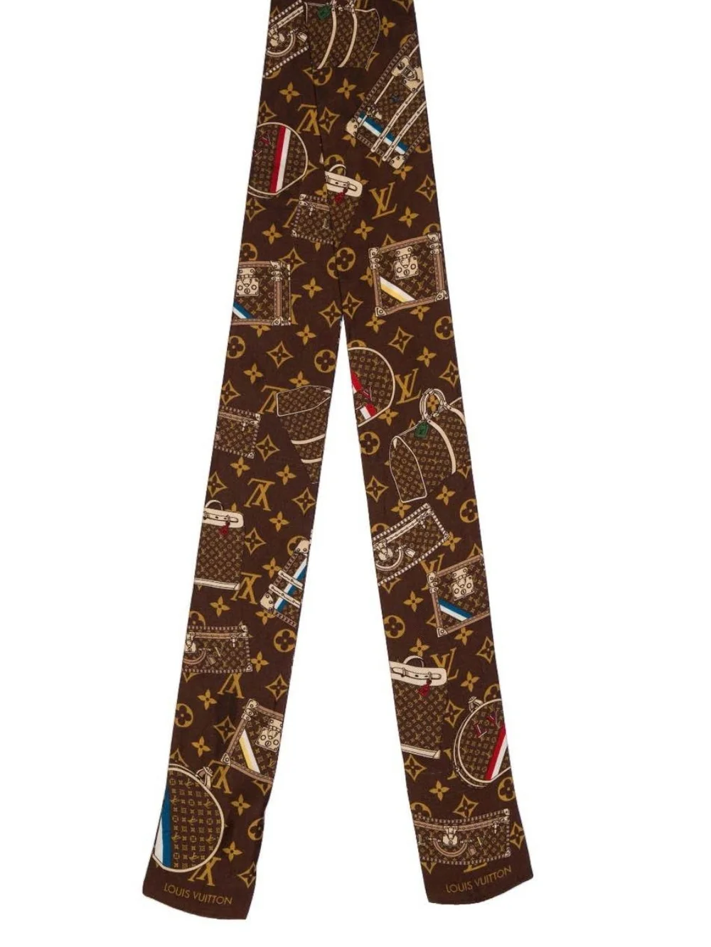 Louis Vuitton Monogram Silk Scarf Bandeau - Brown & Gold